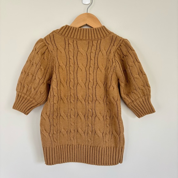Janie and Jack Tan Brown Cable Knit Sweater Top Girls 8 - Picture 6 of 8
